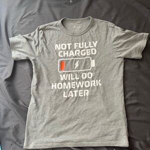 The Children’s Place “Not Fully Charged For Will Do Homework Later” T-Shirt